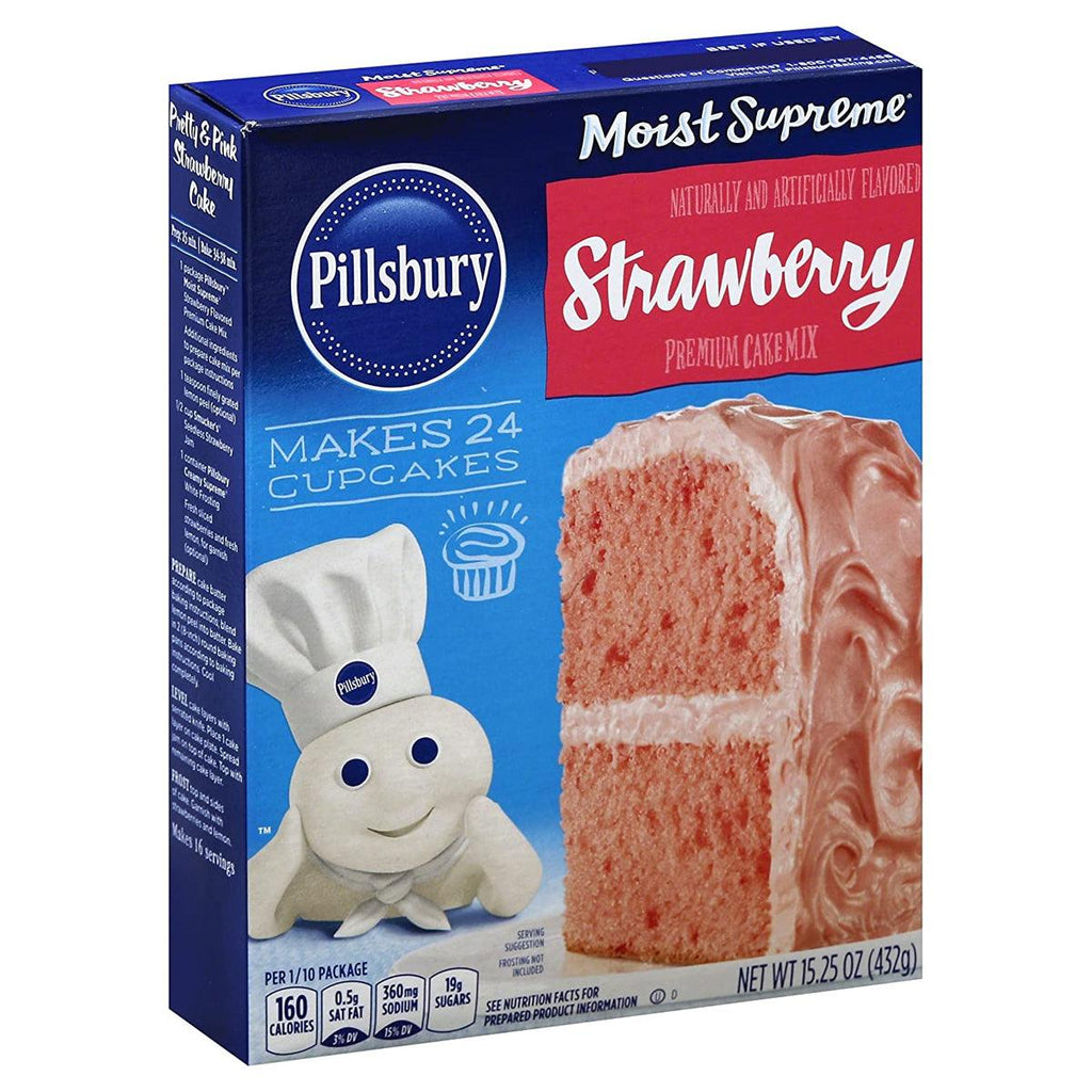 Pillsbury Strawberry Cake Mix 15.25z - Seabra Foods Online