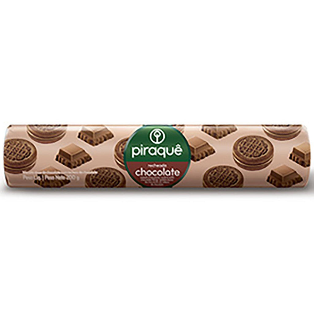 Piraque Bisc Recheado Chocolate 7.05oz - Seabra Foods Online