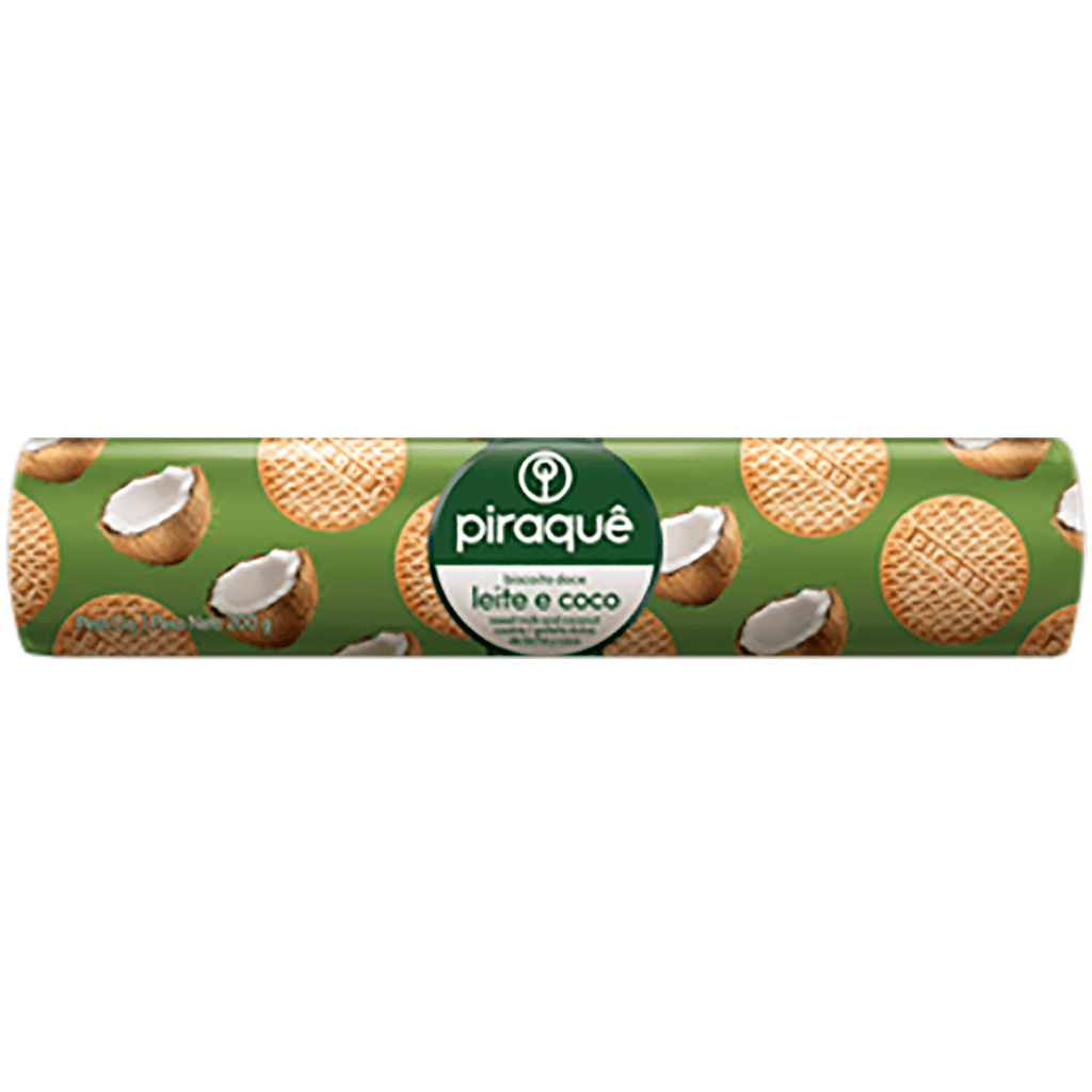 Piraque Biscoito Doce Leite Coco 5.63oz - Seabra Foods Online