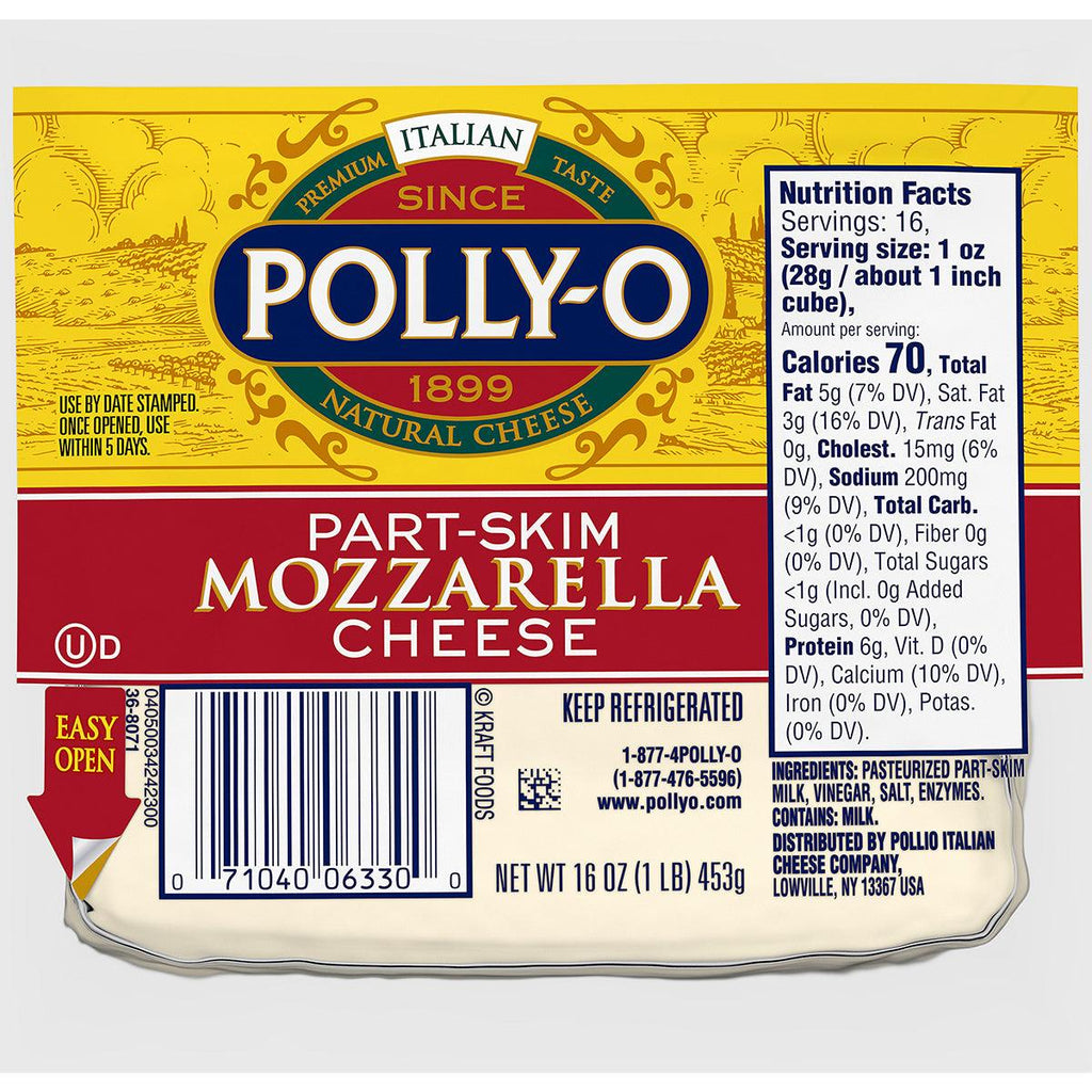 Polly-O Part Skim Mozzarella - Seabra Foods Online