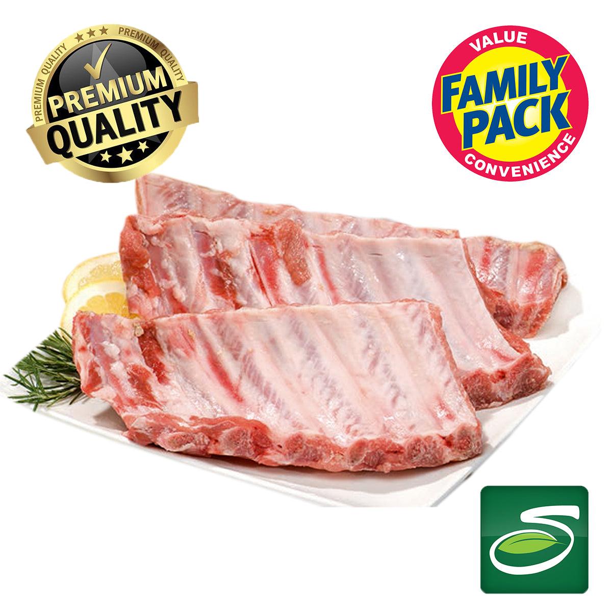 Pork Spare Ribs F.Pack Whole Rack 3.5lb Package – Seabra Foods Online