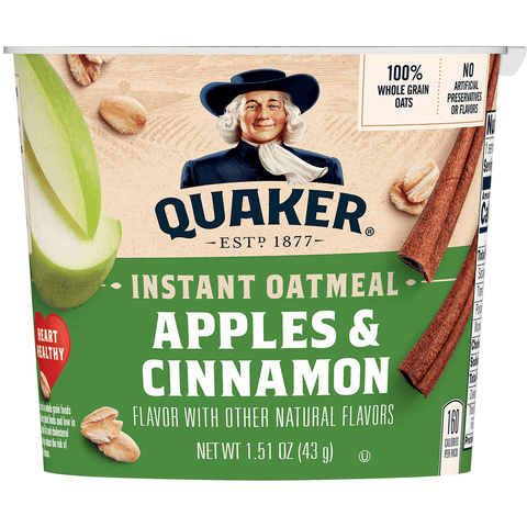 Quaker Exp Cups Apple Cinnamon 1.51oz - Seabra Foods Online