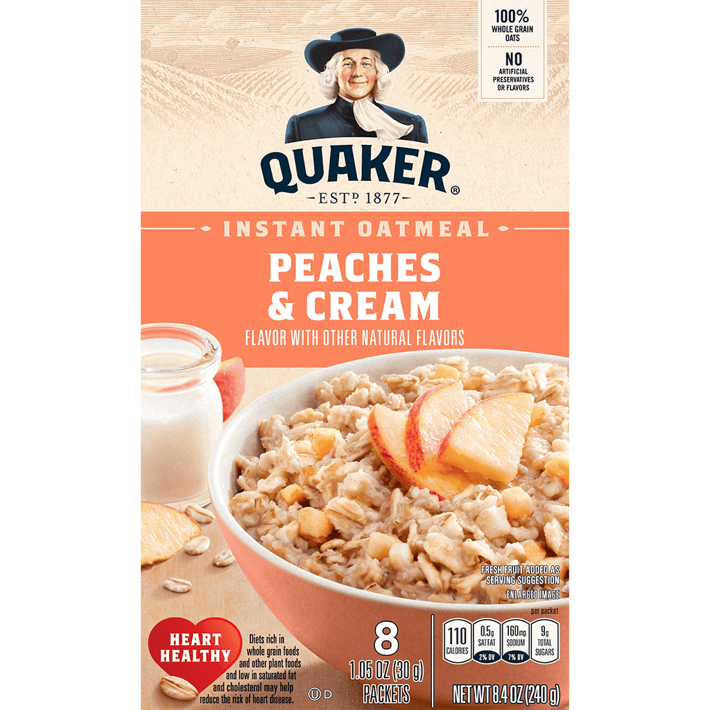 Quaker IO FNC Peaches&Cream 8.40oz - Seabra Foods Online