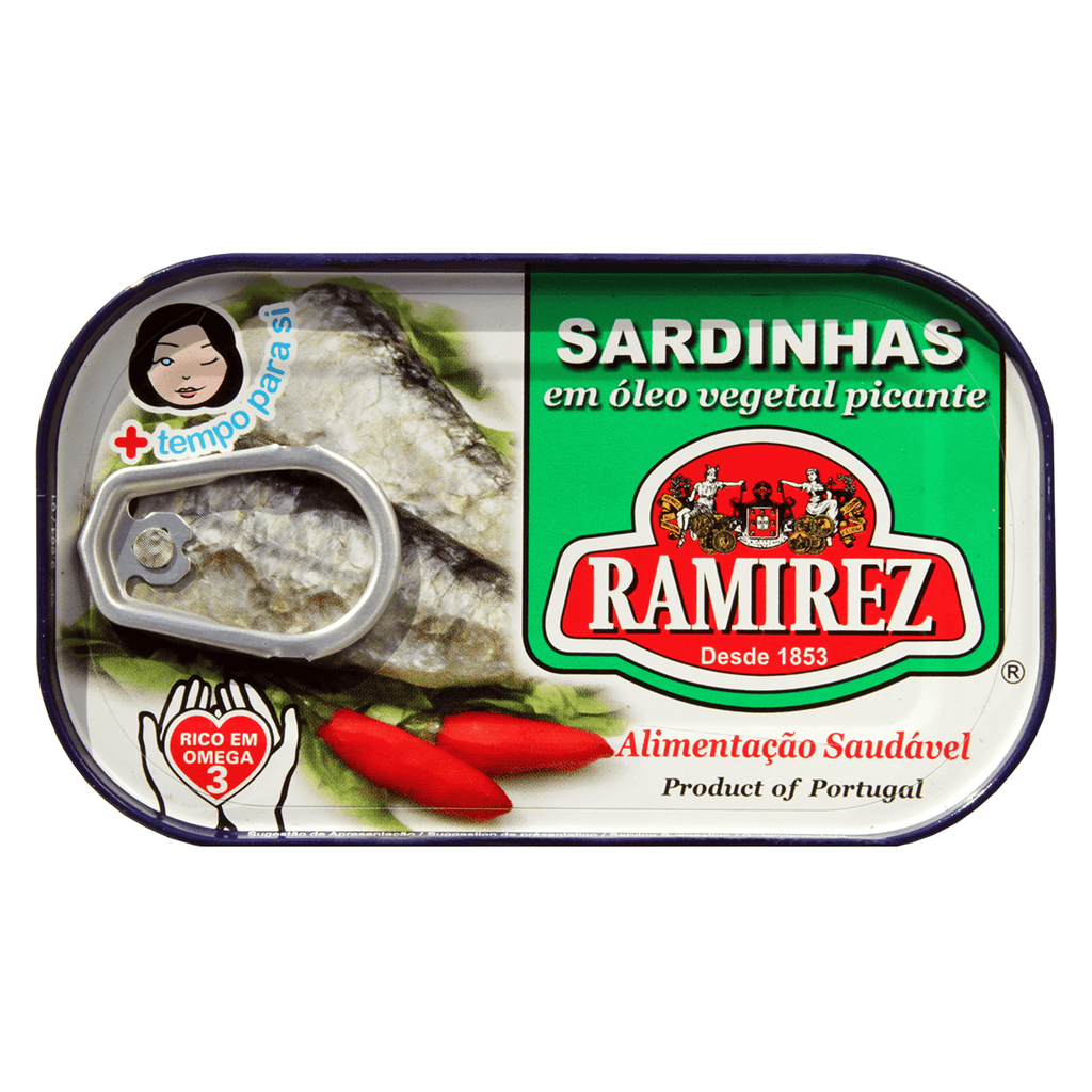 Ramirez Sardinha Oleo Picante 4.37 oz - Seabra Foods Online