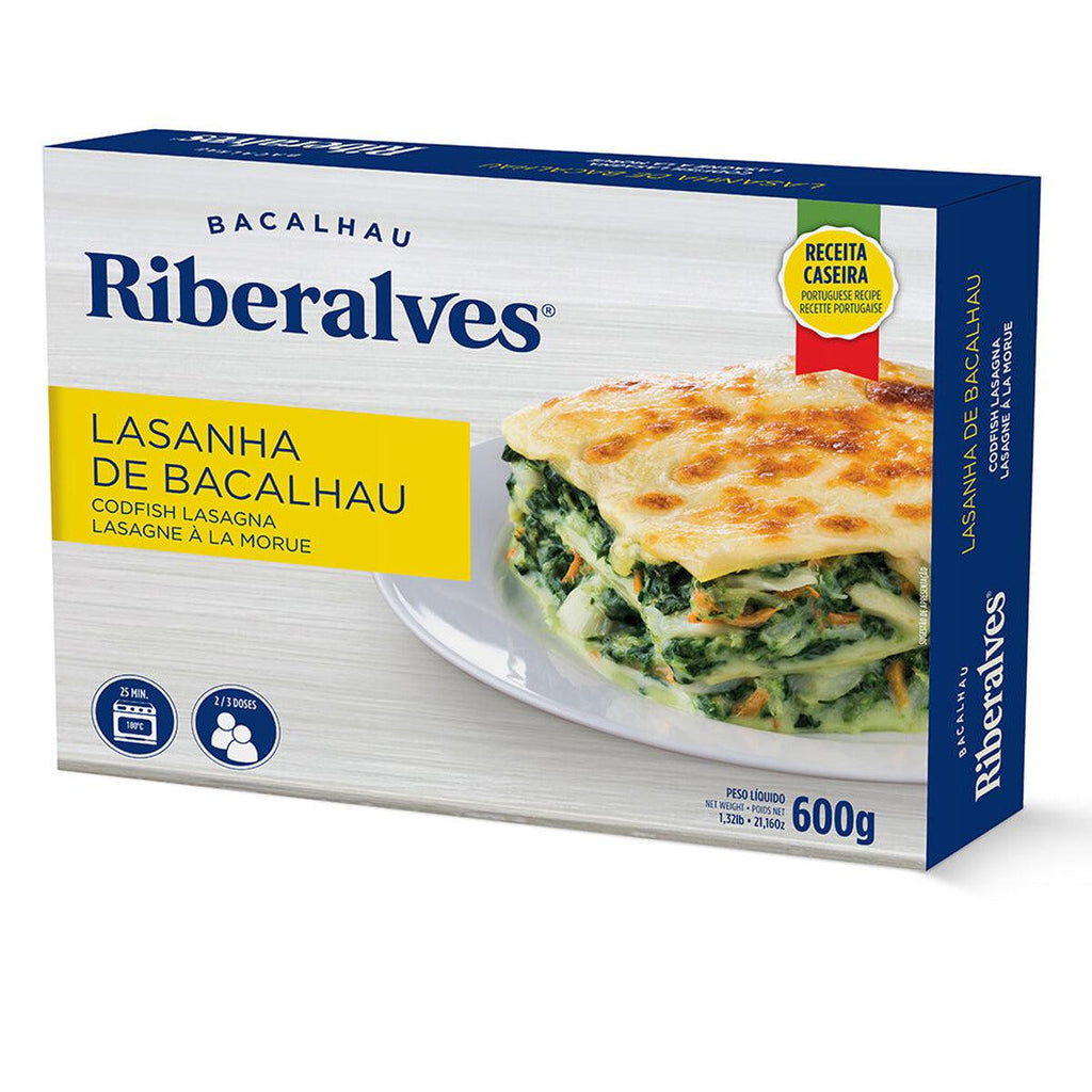 Riberalves Lasanha de Bacalhau 600g - Seabra Foods Online