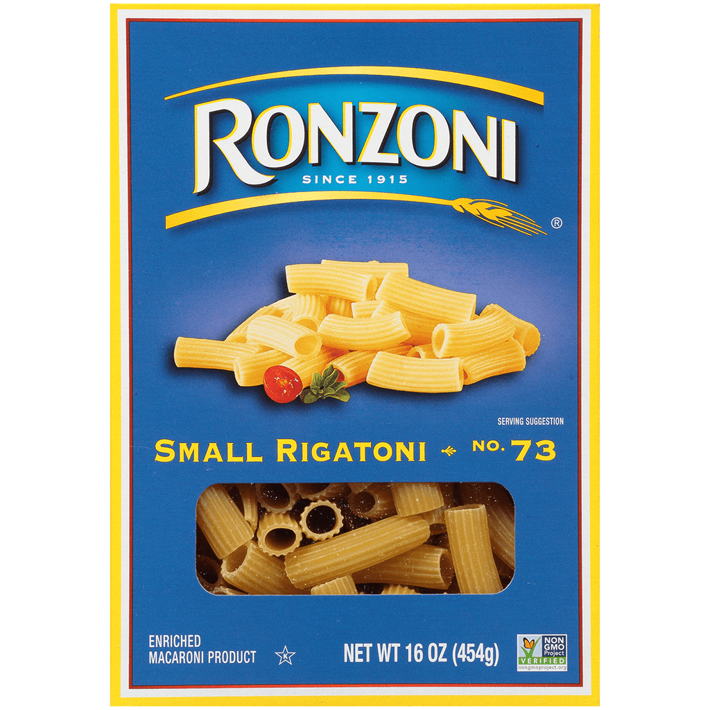 Ronzoni Small Rigatoni 16oz - Seabra Foods Online