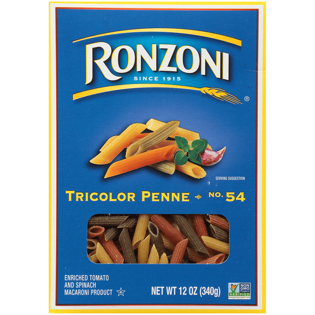Ronzoni Tricolor Penne 12oz - Seabra Foods Online