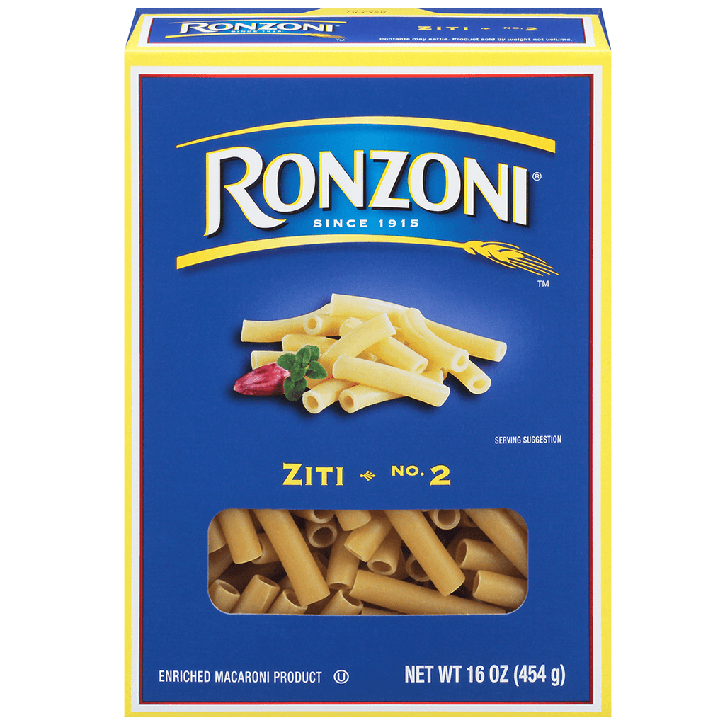 Ronzoni Ziti 16oz - Seabra Foods Online