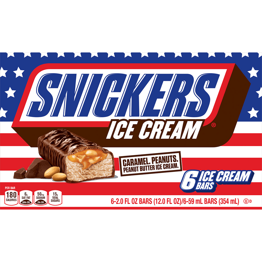 Snickers Ice Cream Bars 6PK - Seabra Foods Online
