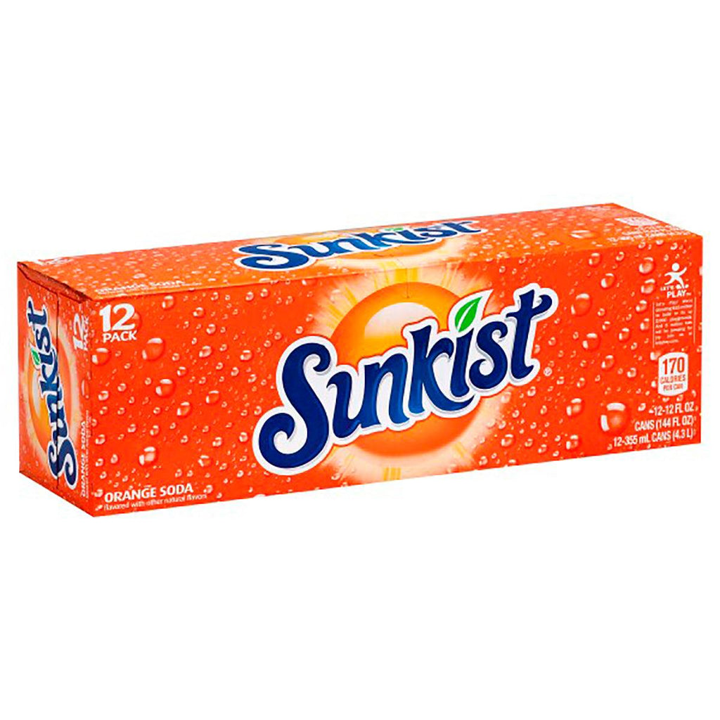Sunkist Orange Soda Cans 12PK - Seabra Foods Online