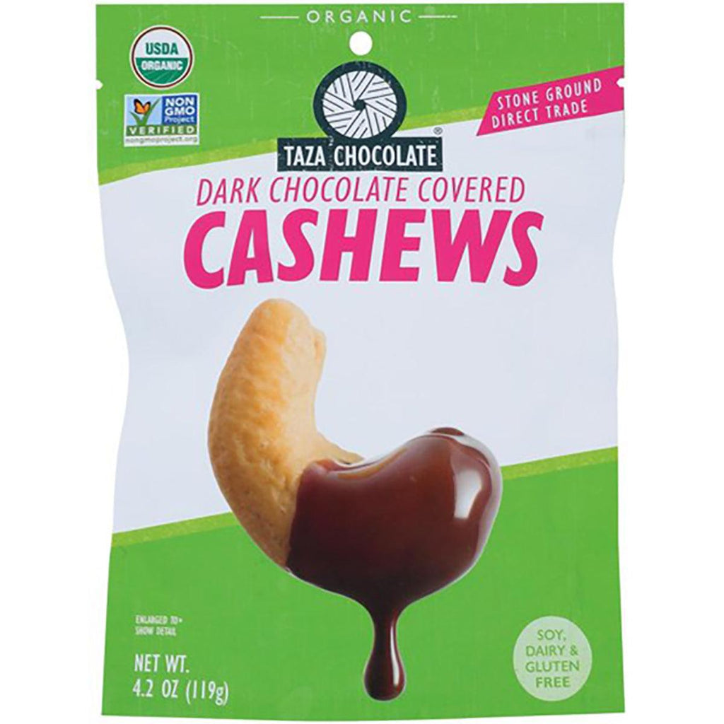 Taza Organic Chocolate Cov.Cashew 4.2z - Seabra Foods Online