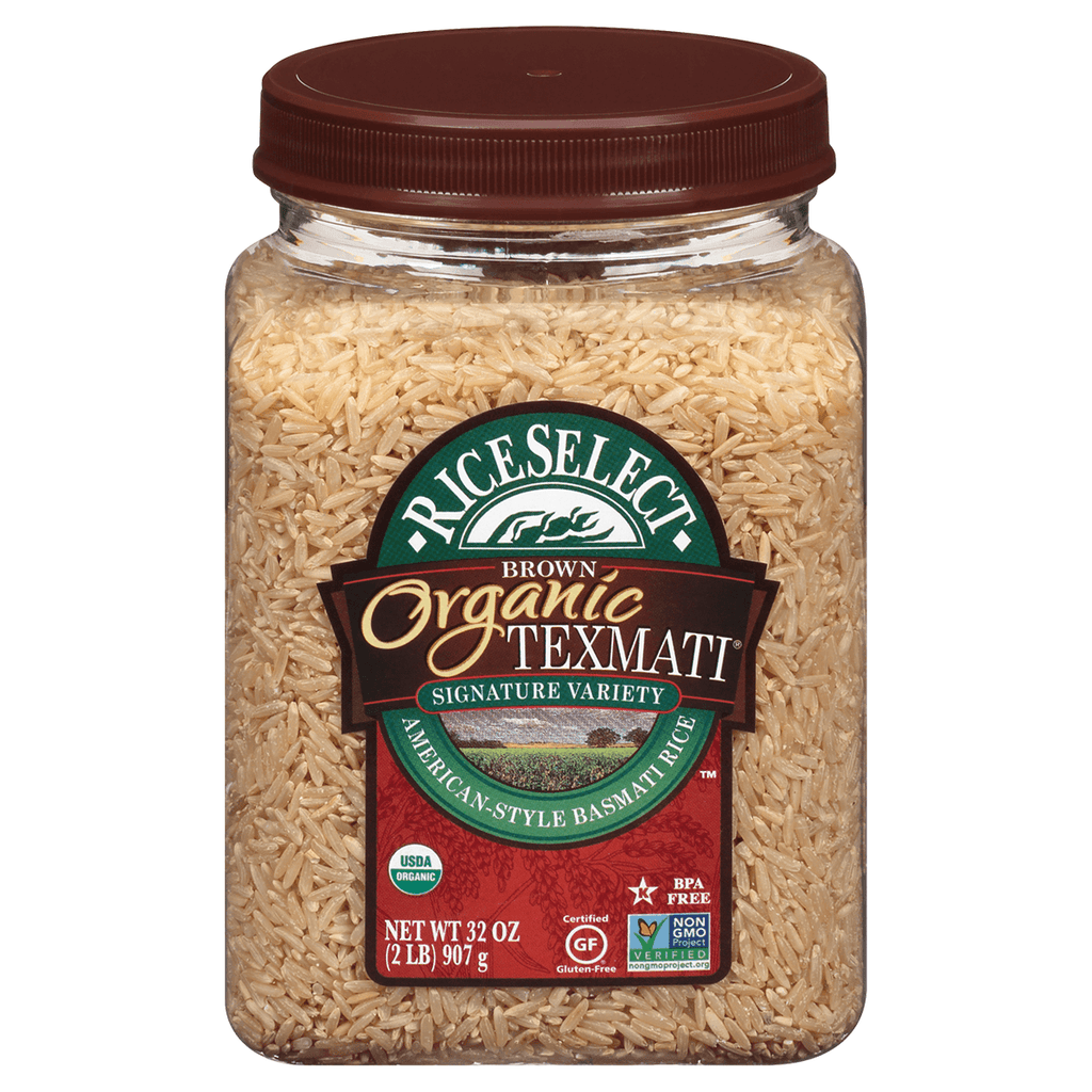 Texmati Organic Brown Rice Jar 2lb - Seabra Foods Online