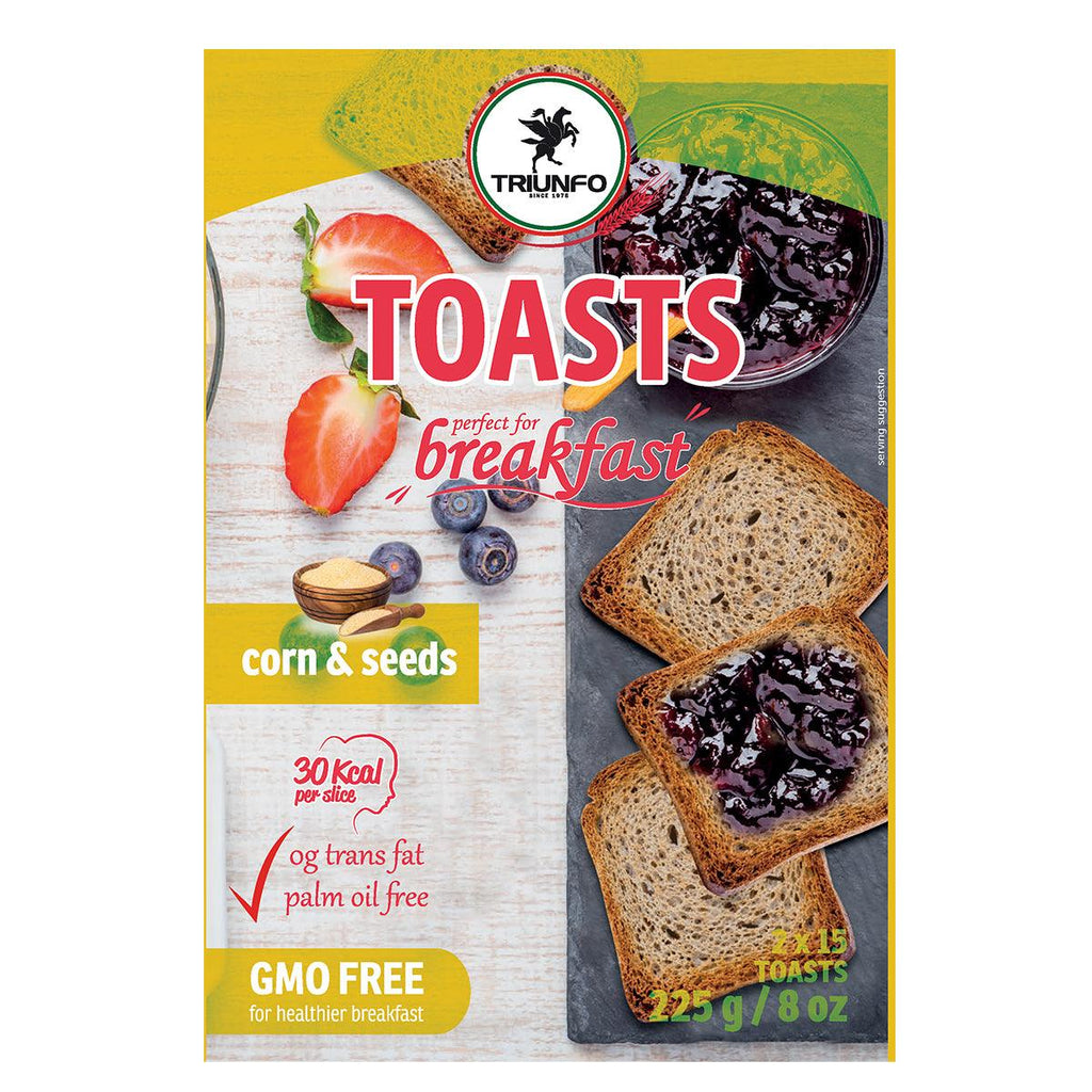 Toast Corn & Seeds Triunfo 225g - Seabra Foods Online