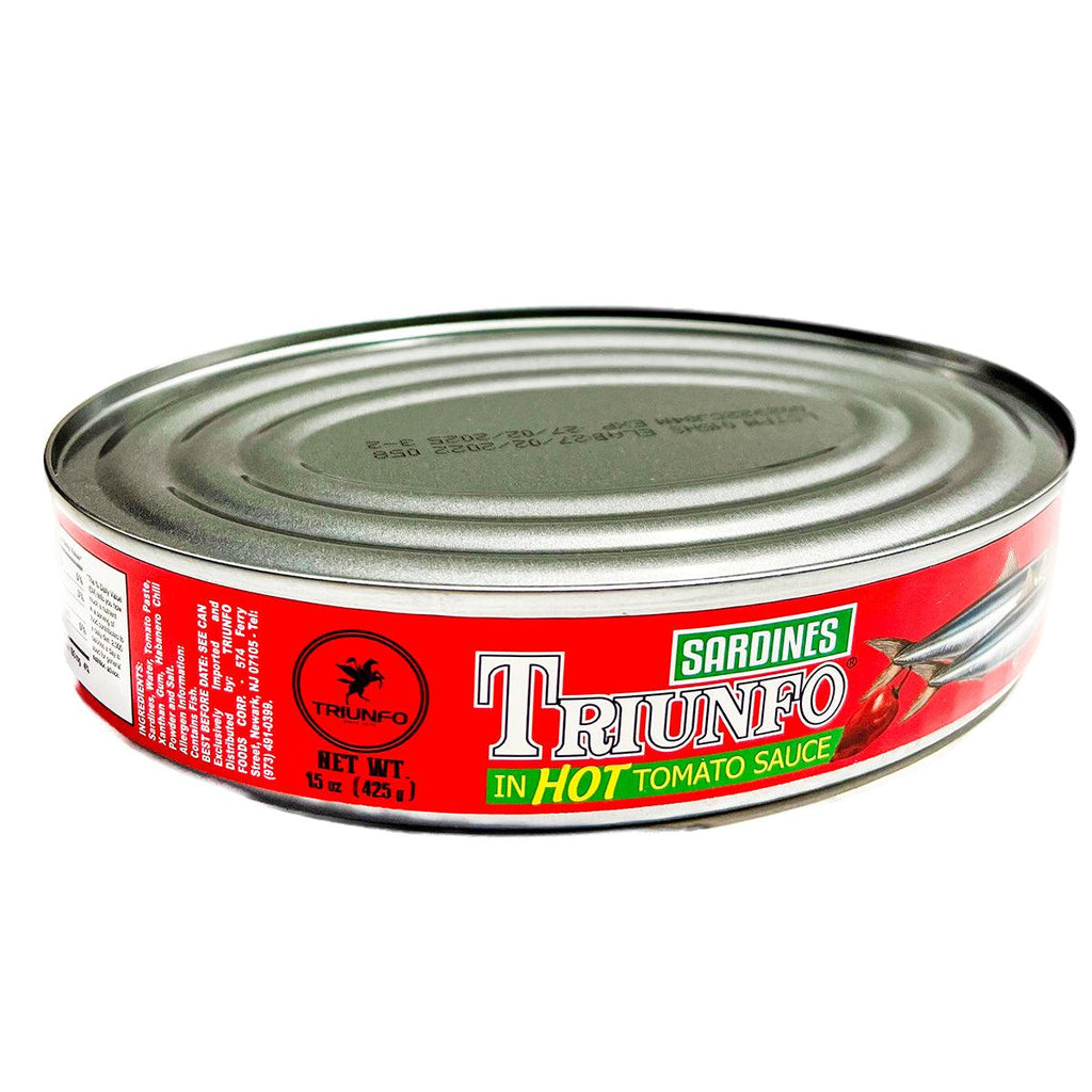 Triunfo Sardines Oval Tomato Spicy 425g - Seabra Foods Online