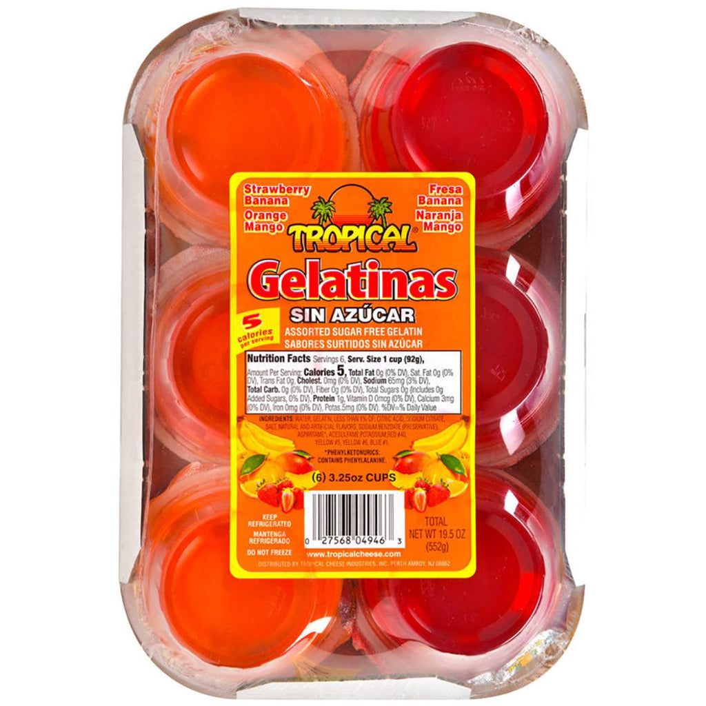 Tropical Gelatina S/Free 6 Pk - Seabra Foods Online