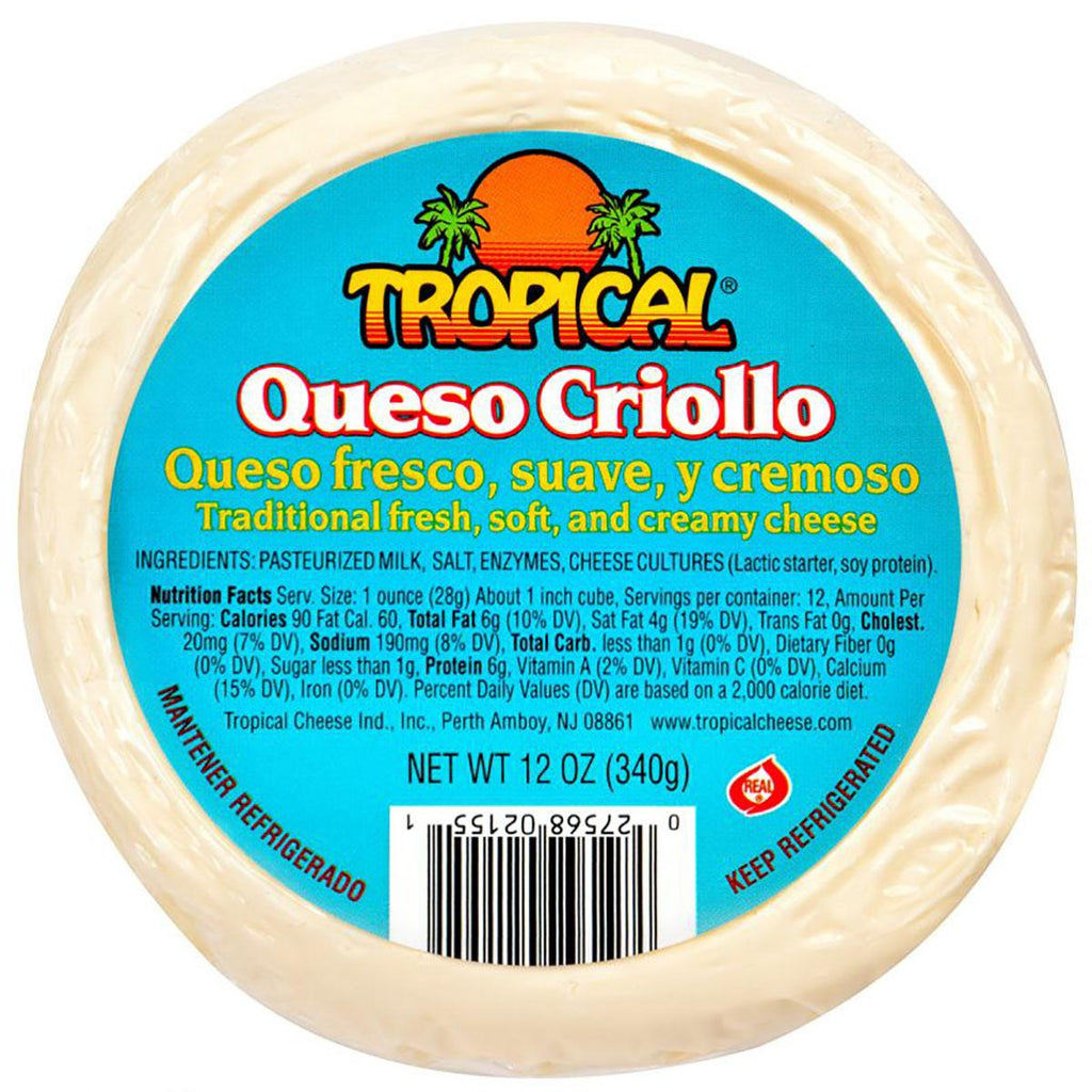 Tropical Queso Criollo 12oz - Seabra Foods Online