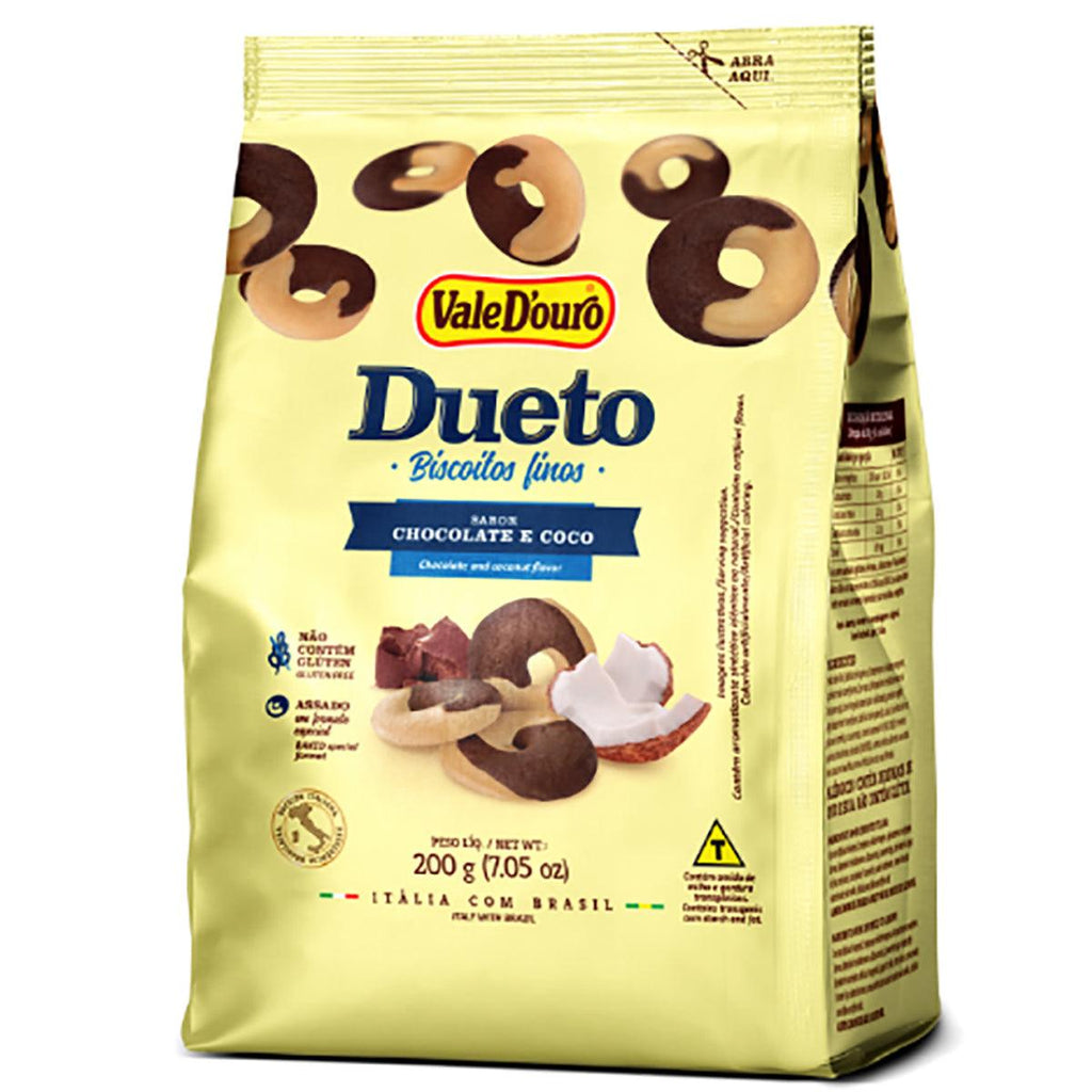 Vale Douro Bisc Duetos Choc C/Coco 200g - Seabra Foods Online