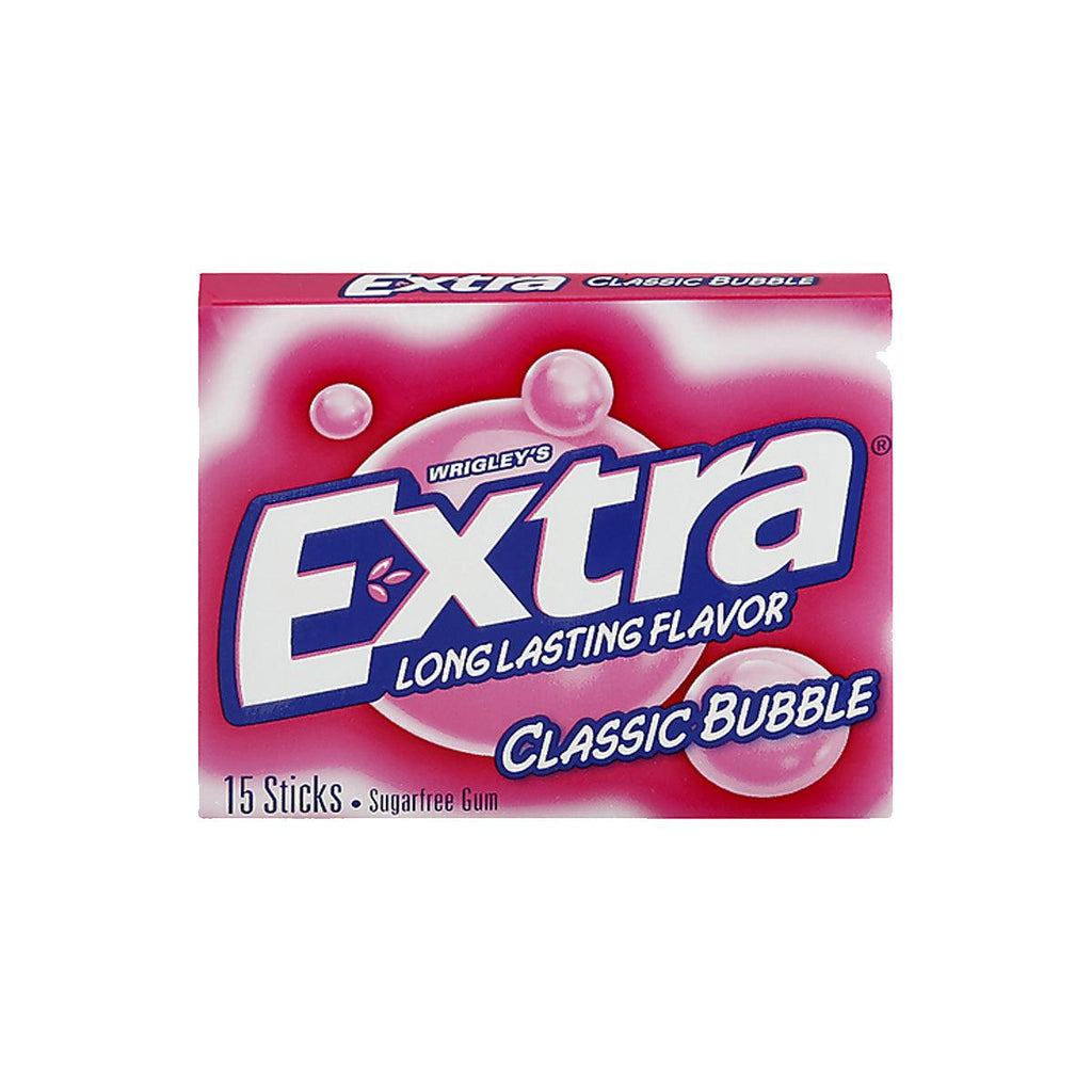 Wrigleys Extra Classic Bubble Gum 15 Ct - Seabra Foods Online