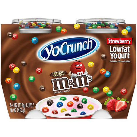 Yocrunch Straw/M&M Yog 4PK - Seabra Foods Online